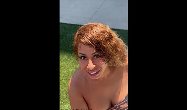 Lex Busty sucking a Bbc