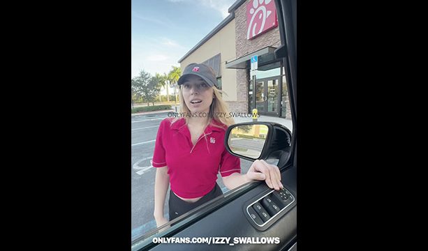 Izzy Swallows Chick-Fil-A Girl